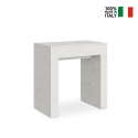 Uitschuifbare console 78x47-299cm wit houten eetkamertafel Allin Verkoop