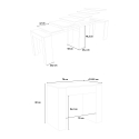 Entree console tafel uitschuifbaar 90x47-299cm houten eetkamer Allin Noix Keuze