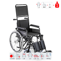 Zelfrijdende rolstoel voor gehandicapten en ouderen met beensteun rugleuning 600 Surace Aanbod
