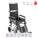Doorvoerrolstoel voor handicapten en ouderen met beensteun en rugleuning 600 B Surace Aanbod
