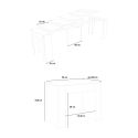Uitschuifbare consoletafel uitschuifbaar 90x42-302cm antraciet Emy Report Catalogus