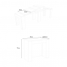 Uitschuifbare console 90x48-296 cm wit houten eetkamertafel Venus Catalogus