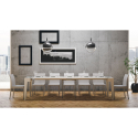 Uitschuifbare console 90x42-302cm wit houten eettafel Isotta Kortingen