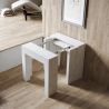 Uitschuifbare console 78x47-299cm wit houten eetkamertafel Allin Korting