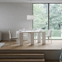 Uitschuifbare console 78x47-299cm wit houten eetkamertafel Allin Kortingen