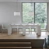 Uitschuifbare console 78x47-299cm wit houten eetkamertafel Allin Catalogus