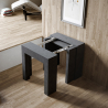 Uitschuifbare eettafel console 78x47-299cm antraciet Allin Report Korting