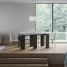 Uitschuifbare eettafel console 78x47-299cm antraciet Allin Report Kortingen