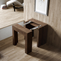 Entree console tafel uitschuifbaar 78x47-299cm houten eetkamer Allin Noix Korting