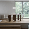 Entree console tafel uitschuifbaar 78x47-299cm houten eetkamer Allin Noix Kortingen