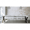 Uitschuifbare console modern design witte eettafel 90x40-300cm Diago Kortingen