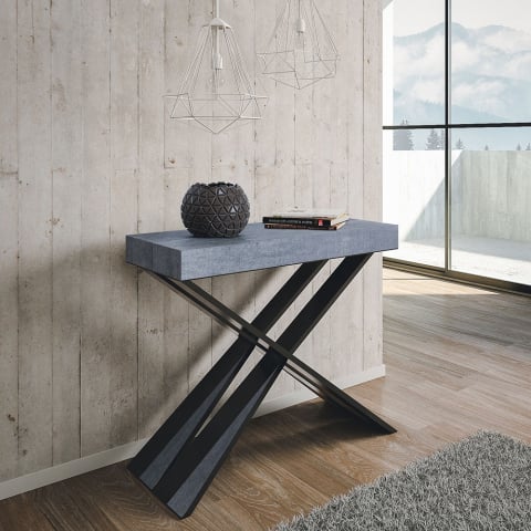Uitschuifbare design console 90x40-300cm moderne tafel Diago Concrete