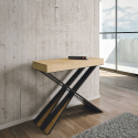 Uitschuifbare entreeconsole 90x40-300cm modern design tafel Diago Nature Aanbieding