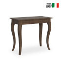 Klassiek design uitschuifbare consoletafel 90x48-308cm hout Olanda Noix Aanbod