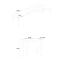 Klassiek design uitschuifbare consoletafel 90x48-308cm hout Olanda Noix Catalogus