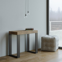 Uitschuifbare consoletafel 90x40-300cm hout metaal design Tecno Noix Aanbieding