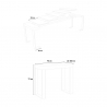 Uitschuifbare console 90x40-300cm modern grijs metalen design Tecno Concrete Catalogus