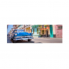 Print felle kleuren schilderij geplastificeerd canvas stad auto 120x40cm Cuba Verkoop