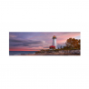 Print zee zonsondergang gelamineerd canvas felle kleuren 120x40cm Lighthouse Verkoop