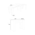 Uitschuifbare console 90x48-204cm antraciet modern design tafel Basic Small Report Kortingen