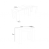 Uitschuifbare console 90x48-204cm antraciet modern design tafel Basic Small Report Kortingen