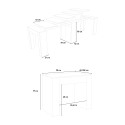 Console eettafel design uitschuifbaar 90x42-302cm wit hout Modem Catalogus