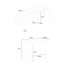 Console eettafel design uitschuifbaar 90x42-302cm wit hout Modem Catalogus