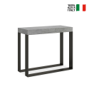 Uitschuifbare consoletafel 90x40-300cm modern grijs Elettra Concrete Verkoop
