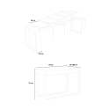 Uitschuifbare eetkamer console tafel 90x40-300cm hout legno Elettra Fir Catalogus