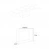 Uitschuifbare consoletafel 90x40-300cm modern wit design Nordica Catalogus