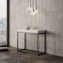 Uitschuifbare consoletafel 90x40-300cm modern wit design Nordica Aanbieding