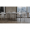 Uitschuifbare consoletafel 90x40-300cm modern wit design Nordica Korting