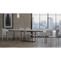 Uitschuifbare consoletafel 90x40-300cm modern wit design Nordica Kortingen