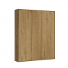 Opklapbaar tweepersoonsbed 160x190cm houten wandkast Kentaro Oak Korting