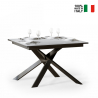 Uitschuifbare eettafel 90x120-180cm modern wit design Ganty Verkoop