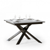 Uitschuifbare eettafel 90x120-180cm modern wit design Ganty Aanbod