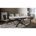 Uitschuifbare eettafel 90x120-180cm modern wit design Ganty Korting