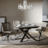 Uitschuifbare grijze eettafel 90x120-180cm modern Ganty Concrete Aanbieding