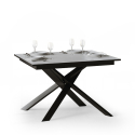 Uitschuifbare witte tafel 90x120-180cm keuken eetkamer Ganty White Aanbod