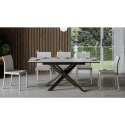 Uitschuifbare witte tafel 90x120-180cm keuken eetkamer Ganty White Korting