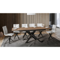 Moderne uitschuifbare houten eettafel 90x160-2200cm Ganty Long Oak Korting