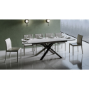 Uitschuifbare witte tafel 90x160-220cm keuken eetkamer Ganty Long White Korting