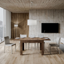 Uitschuifbare design eettafel 90x120-180cm modern hout Bibi Wood Korting