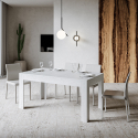 Uitschuifbare eettafel 90x160-220cm wit modern design Bibi Long Aanbieding