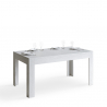 Uitschuifbare eettafel 90x160-220cm wit modern design Bibi Long Aanbod