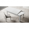 Uitschuifbare eettafel 90x160-220cm wit modern design Bibi Long Korting
