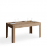 Moderne uitschuifbare houten eettafel 90x160-220cm Bibi Long Oak Aanbod