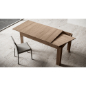 Moderne uitschuifbare houten eettafel 90x160-220cm Bibi Long Oak Korting