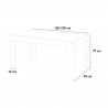 Uitschuifbare witte tafel 90x160-220cm  keuken eetkamer Bibi Long White Catalogus