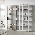 Witte moderne design muur boekenkast 6 planken thuiskantoor Kato C Aanbieding